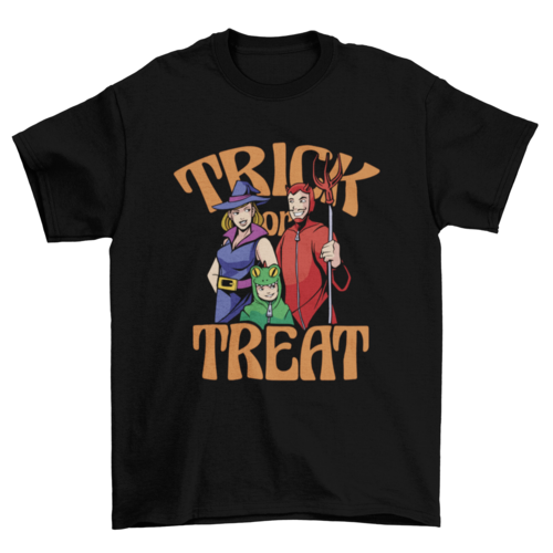 Family in halloween costumes t-shirt design