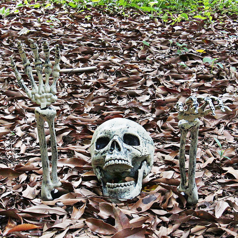 Halloween Party Decoration Lifelike Skull And Hand